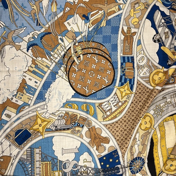 Louis Vuitton Shawl Monogram 30%Silk, 70% Cashmere including the box and ribbon - Picture 8 of 17